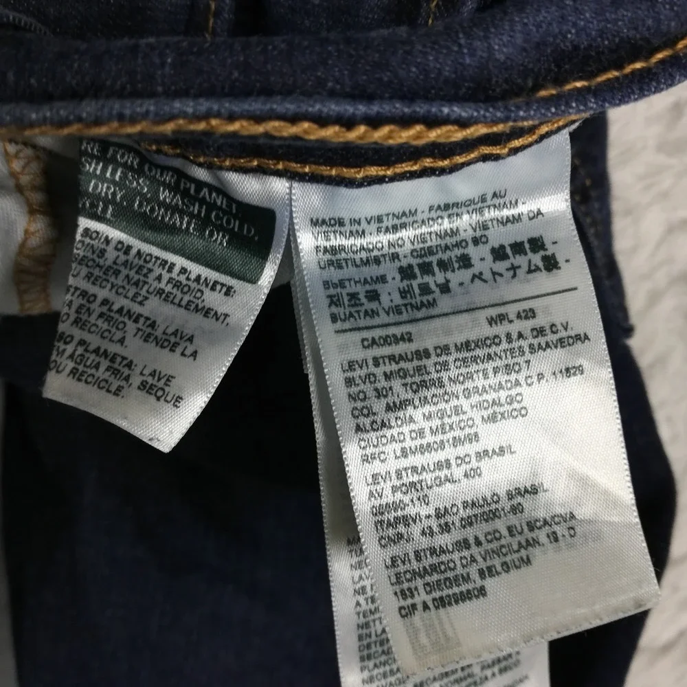 Levi's Mens Jeans 513 Slim Straight Leg Blue Denim Dark Wash 32x30‎